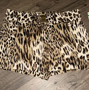 Thalia Sodi Leopard-Print Skort Shorts - Tan, Brown & Black thumbnail 1