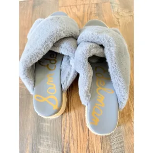 8.5 Sam edelman Zia Faux Fur espadrille wedge sandals mules coastal bohemian thumbnail 4