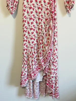 Anthropologie If By Sea Floral Wrap Midi Dress Small thumbnail 8