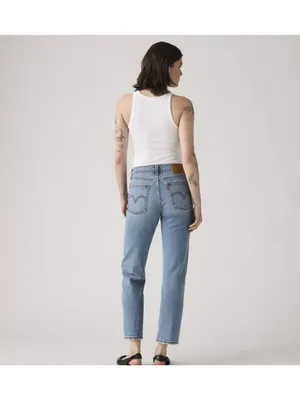 Levi's 30x28 Premium Wedgie Straight Ankle Women's Jeans Invest Access Med Wash thumbnail 3