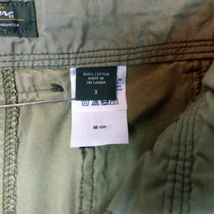 Eddie Bauer Utility Cargo Pants Womens 2 Green Roll Tab Convertible Leg Y2K thumbnail 12