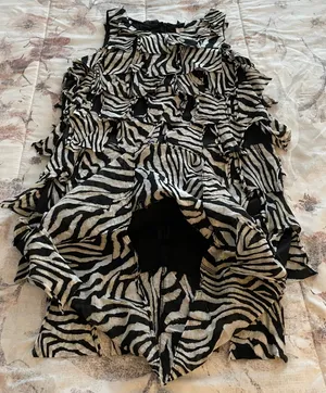 Y2K Animal Print Silk Blend Sheath Mini Dress, size S thumbnail 5