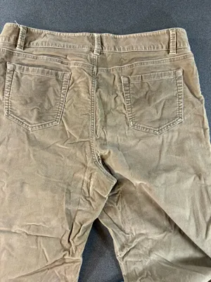 L.L. Bean Velour Pants Womens in Size 16 Light Brown Straight Leg Cabincore thumbnail 7