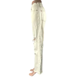 Urban Outfitters BDG White Distressed High Waist Flared Cowboy Denim Jeans Sz 28 thumbnail 3