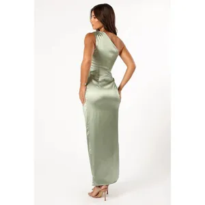 PETAL & PUP Nadia One Shoulder Maxi Dress in Sage Size US 2 thumbnail 13