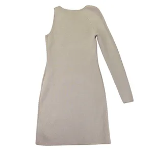 Abercrombie‎ & Fitch Metallic One Shoulder Mini Dress Champagne Gold Large Tall thumbnail 2