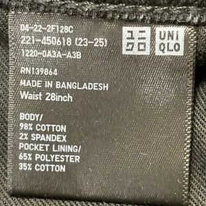 Uniqlo Women's Black High Waisted Flared Bootcut Relaxed Baggy Denim Jeans 28 thumbnail 5