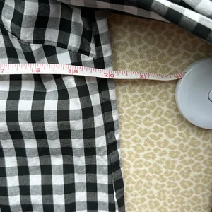 ASOS Cold Shoulder Black & White Plaid Long Sleeve Top thumbnail 10