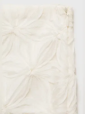 Mango MNG - NWT Cream Floral appliqué Lace Midi Skirt, half lined thumbnail 8