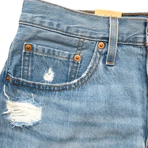 Levis 501 Distressed Cutoff Denim Shorts Medium Wash NWT 28 Inch Waist Boho thumbnail 3