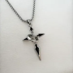 Cross Pendant Necklace for Men Women Streetwear Punk Hip Hop Unisex Style thumbnail 2
