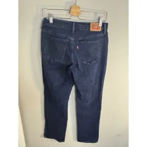 Levi's 505 Straight Jeans Womens 28 Dark Wash Blue Indigo Excellent‎ Denim thumbnail 4