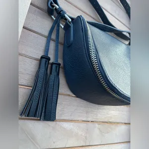 Free People Bond St. Saddle Crossbody Bag Blue thumbnail 4