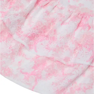 🎀PINK x LoveShackFancy Strapless Lace Mini Dress Ruffles Charlamagne Harbor Pink thumbnail 3