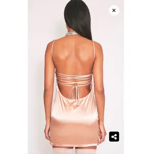 Nude Tie Back Silky Slip Dress thumbnail 3