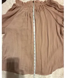 Chelsea & Theodore Dusty Rose‎ Ruffle Neck Tassel Tie Peasant Blouse Small Boho thumbnail 11