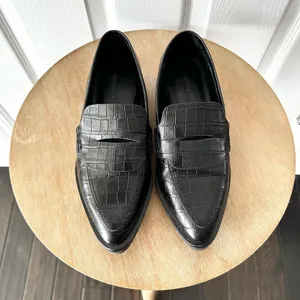 Rebecca Minkoff Pacey Croc Embossed Leahter Pointed Menswear Loafers Shoes 5.5 thumbnail 8