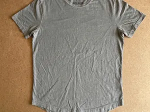 Buck Mason XXL Gray Slub Curved Hem Tee - NWOT thumbnail 1