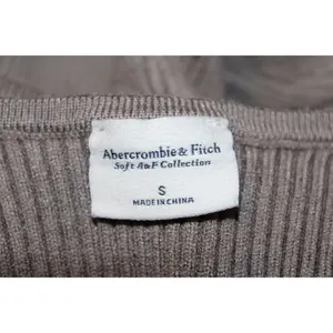 Womens Abercrombie & Fitch Soft A&F Taupe Ribbed Long Sleeve Bodysuit Size Small thumbnail 3