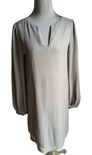 Tinley Road Black Shift Dress Small Sheer Sleeves Minimalist LBD thumbnail 1