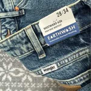 NWT Wrangler Westward 626 Two‎ tone ColorBlockHi Rise Bootcut Jeans Size 28 × 34 thumbnail 8
