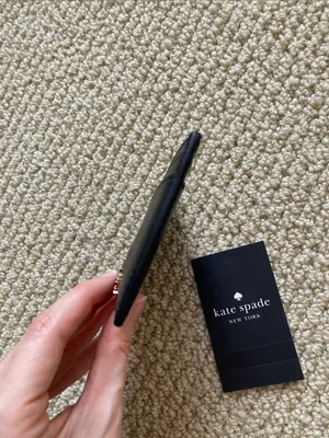 NEW Kate Spade Black Leather Card Holder Saffiano Wallet Chic Mini NWT thumbnail 10