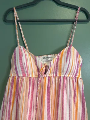 No Boundaries Women's Medium Striped Sundress NWT 100% Cotton Sleeveless thumbnail 2