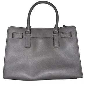 MICHAEL KORS Dillon Saffiano Leather Satchel EUC Crossbody Handbag Gray thumbnail 4