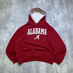 Stadium Athletics Vintage Alabama Crimson Tide Red and White Embroidered Hoodie Sweatshirt thumbnail 1