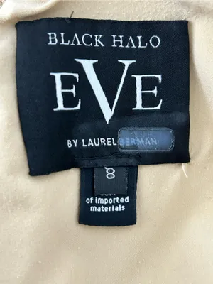 Black Halo Metallic Gold V-Neck Maxi Gown thumbnail 5
