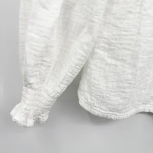 Boden Womens Evie White Double Cloth Beachy Boho Gauze Cotton Blouse Size 6 thumbnail 4