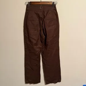 REFORMATION Roz Pant Trouser Button Fly Brown- Size 0P Petite thumbnail 3