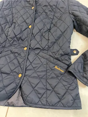 Barbour Navy Blue Millfire Quilted Jacket Size 4 US thumbnail 2