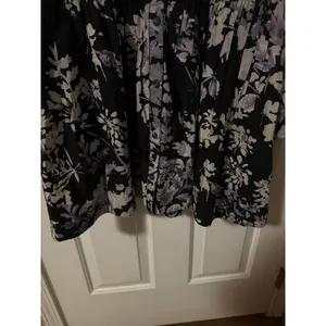 By Anthropologie Corset Mini Dress Black Motif Floral Button Front Size‎ 14 NEW thumbnail 6