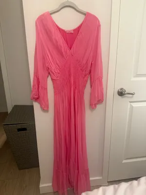 Italian Boutique Hot Pink Maxi Dress thumbnail 2