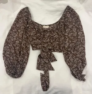 Altar’d State Brown floral Top thumbnail 1