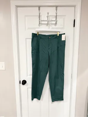 NWT Women’s Forest Green Minimalist Career Office Plus Stretch XXL Ankle Pants thumbnail 6