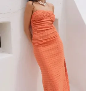 Free People Orange Dress Midi thumbnail 2
