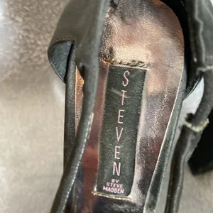 Steven by Steve Madden Haylow Black T-Strap Platform Heels Size 7 thumbnail 6