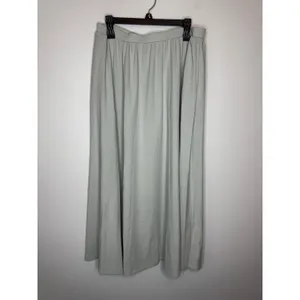 OGL Move Gray Maxi Skirt Long Flowy High Rise Elastic Waist Pockets Size L thumbnail 3