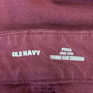 Old Navy Women's Red Pixie High Rise Flat Front Ankle Skinny Dress Pants Size 8 thumbnail 4