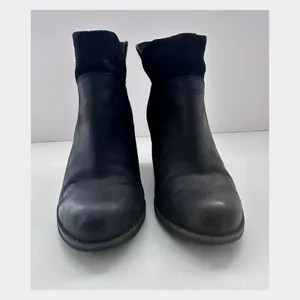 Timberland Rudston Black Leather & Suede‎ Block Heel Ankle Boots Size 9 thumbnail 10