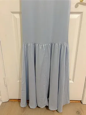 Reformation Nasha Satin Dress in Mineral Blue Maxi Formal Gown NWT Size 4 thumbnail 7