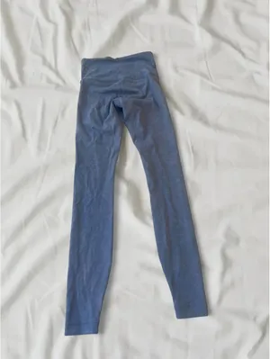 Lululemon Blue Tie Dye Crossover Waist Leggings Size 2 thumbnail 3