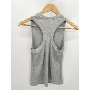 Fabletics Top‎ Women SMALL Light Grey Heather Tinsley Waffle Sleeveless Tank thumbnail 2