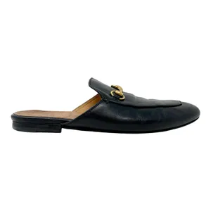 Gucci Princetown Black Leather Horsebit Mule Loafers EU 37 thumbnail 5