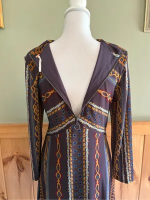 Free People Vintage Inspired Stella Printed Mini Dress size Medium. thumbnail 6