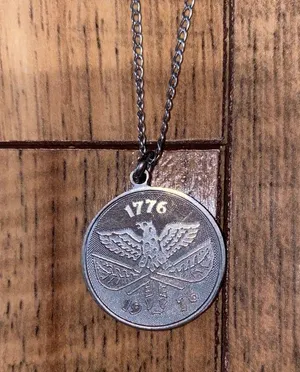 silver coin necklace thumbnail 1