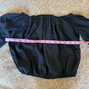 Brandy Melville Maura Black Off The Shoulder Crop Top Peasant Cottage Festival‎ thumbnail 6