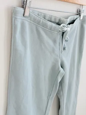 Brandy Melville John Galt Light Blue Mint Drawstring Fleece Sweatpants thumbnail 4
